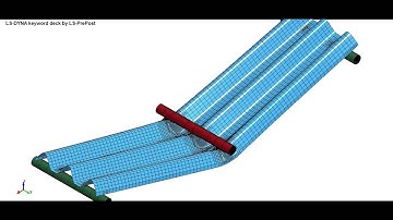 LS-DYNA: Three Point Bending of a Thrie Beam