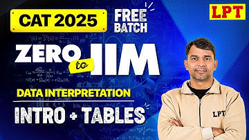 CAT 2025: Data Interpretation - Introduction and Tables | DI for CAT preparation