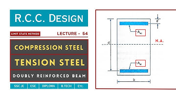 Area of Compression Steel (Asc) | Tension Steel (Ast) | Lecture - 54 | RCC Design | Civil TechMate