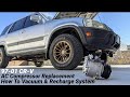 How To Replace AC Compressor and Condenser on Honda CRV 97-01 - How to Vacuum and Recharge System