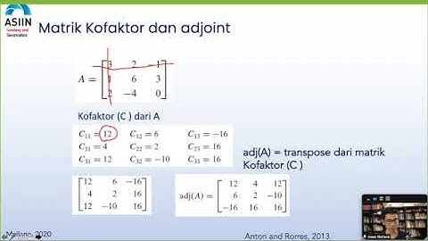 Matrik Adjoint dan Metoda Inversi Cramer