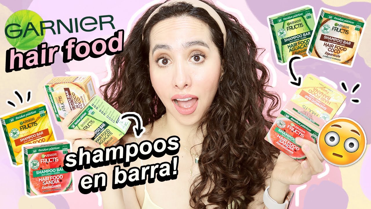 GARNIER HAIR FOOD SHAMPOOS EN BARRA! 🧼 *RESEÑA Y APLICACIÓN* YouTube