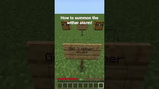 How to summon the wither storm (Addons!)