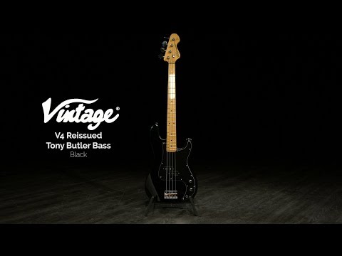 Vintage V4 Reissued Tony Butler Bass, Black | Gear4music demo