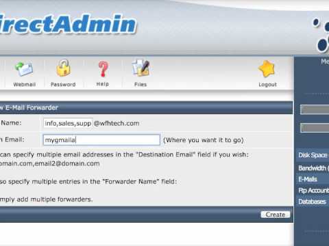 Set up an Email Forwarder with DirectAdmin