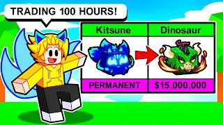 I Traded Permanent Kitsune For 100 Hours.. (Roblox Blox Fruits)