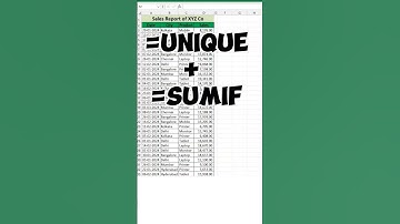 Transform Your Data with One Excel Formula: UNIQUE + SUMIF Magic!
