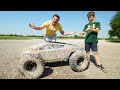 Hudson Tries to Destroy His Kids Cybertruck