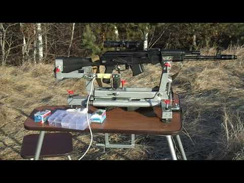 "Сайга - МК" 7,62х39 во время выстрела изогнуло дугой.