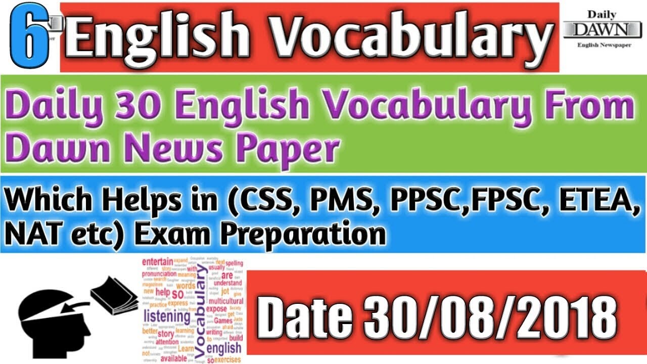 New english vocabulary. Daily English. Basic Vocabulary for competitive examinations Cover Page.