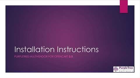 Complete Guide: Opencart Purpletree Multi-Vendor Installation Instructions #Opencart #MultiVendor