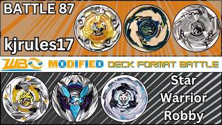 kjrules17 vs. Star Warrior Robby | WBO Modified Deck Format Battle 87 (Beyblade X) | 8/24/25
