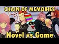 Kingdom Hearts: Chain of Memories - Novel vs. Game