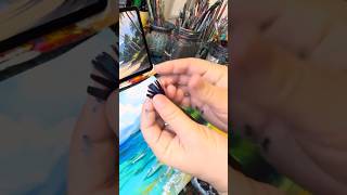 Pincel para paisaje #paintingforbeginners #paintingtutorial #arteparaprincipiantes #acriliconcanvas