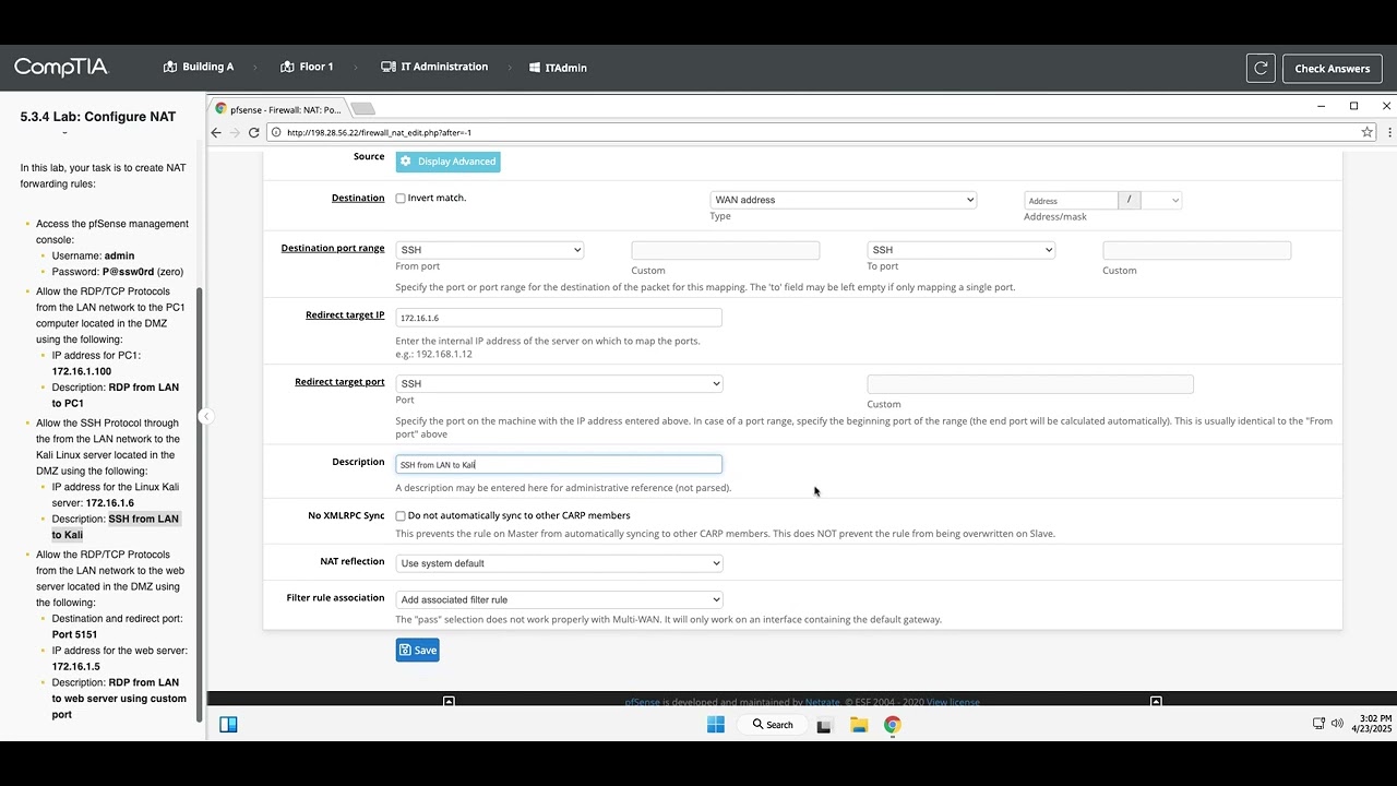 5.3.4 Lab Configure NAT