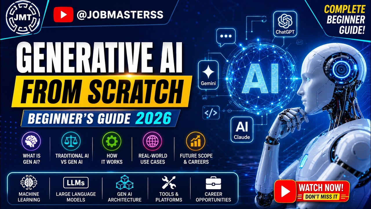 Learn Generative AI from Scratch | Complete Beginner’s Guide 2026 | Gen ...