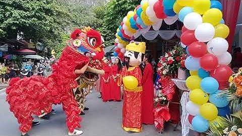 múa sư tử rất tuyệt vời tại hội đồng mỏ chỉ lăng lạng Sơn 10/8/2023âm