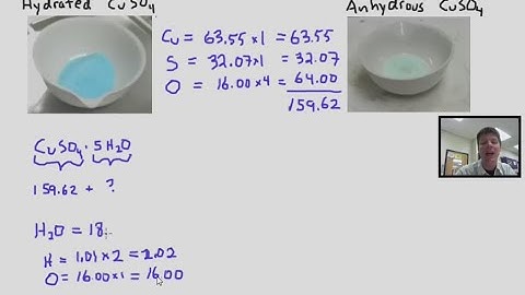 💧Calculating the Percent Water in a Hydrate - Mr Pauller