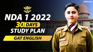 NDA Exam English 30 Days Study Plan