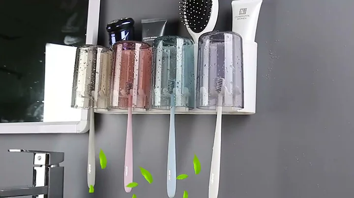 Amazon com  iHave Toothbrush Holders, 4 Cups Wall Mount Toothbrush Holder Bathroom Organizer   Home