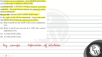 Given below are two statements: one is labelled as Assertion (A) and the other is labelled as Re...