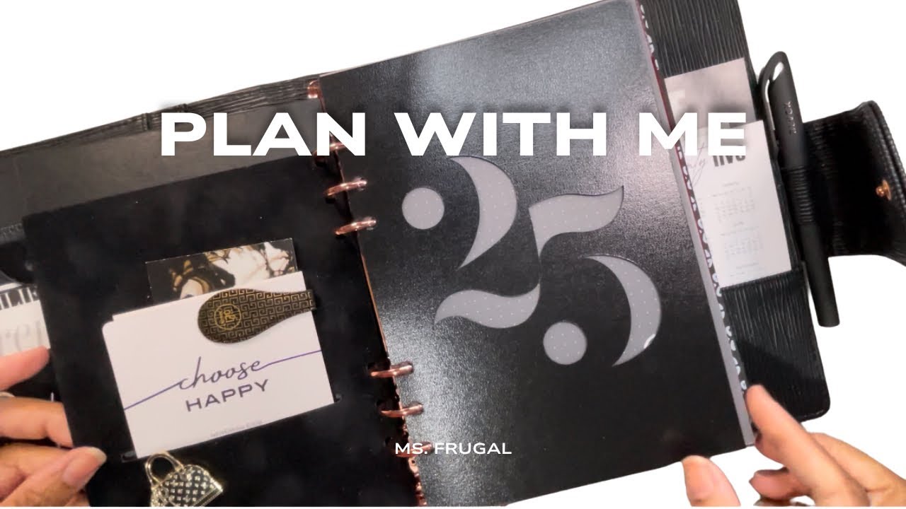 ✨2025 Plan with Me | A5 Black Paper Planner + Stunning Stickers! ✨ | Week of February 3, 2025