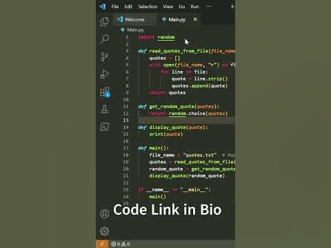 60-Second Python Project: Create a Random Quote Generator and Share ...