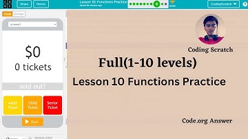 Code.org Lesson 10 Functions Practice || Unit 4 - Variables, Conditionals, and Functions (