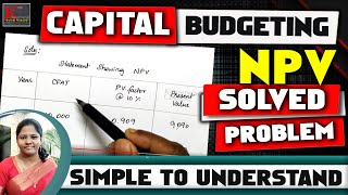 4 Net present Value Method of capital budgeting | NPV calculation | with Solution | by kauserwise®