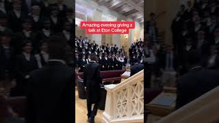 Amazing Evening Talk At Eton College