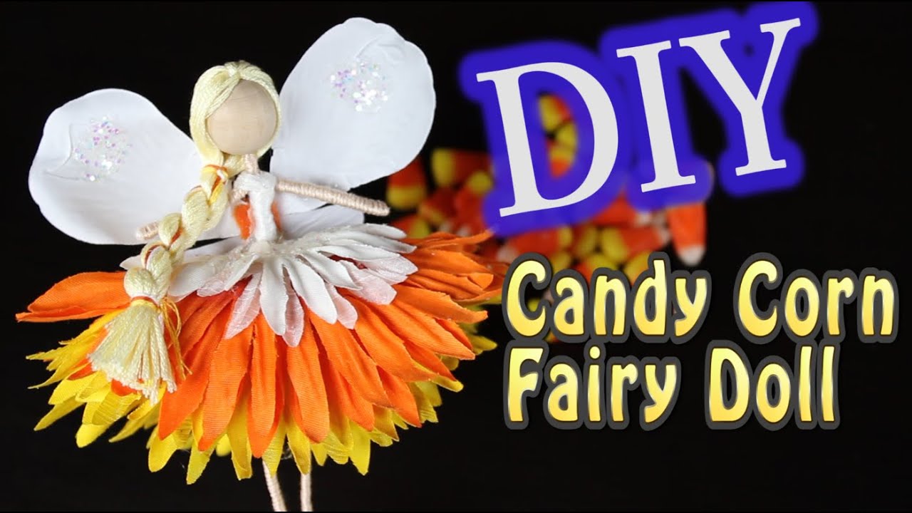 diy halloween decorations candy corn fairy doll youtube