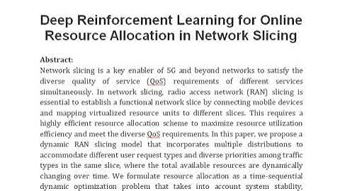 Deep Reinforcement Learning for Online Resource Allocation in Network Slicing