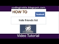 How to hide facebook friends list byNP