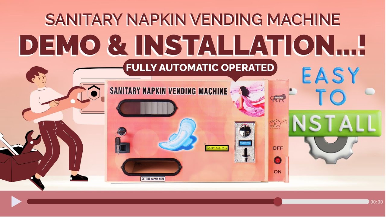 Vending Machine Installation Guide Automatic Sanitary Napkin Vending Machine | Easy Installation, Usage ...