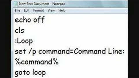 Create a Batch-File Command Prompt!