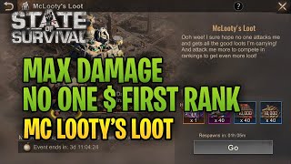MAXIMIZE YOUR DAMAGE WITHOUT $$$ FOR MC LOOTY'S IN STATE OF SURVIVAL !