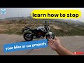 HOW TO STOP A BIKE OR CAR PROPERLY DEMO ON BENELLI TNT25