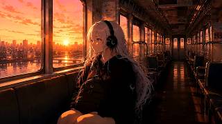 Golden Hour Train ☾ 2 Hours Lofi Beats to Study, Relax & Sleep — Moon Grove