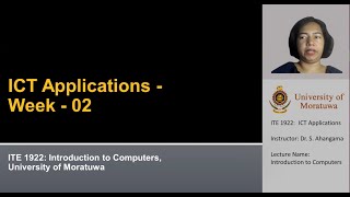 Week 02 - Introduction to Computers Part 1