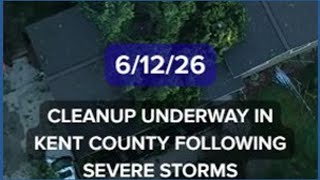 Drone video shows damage in Kent County following severe storms