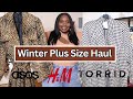 Huge plus size winter clothing haul  coats sweaters  dresses