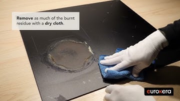 How to clean a Novy induction hob in matte finish and remove burnt residue