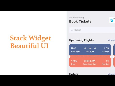 Beautiful Ticket UI Using Stack Widget | Dashed Line