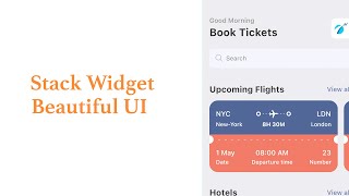 Beautiful Ticket UI Using Stack Widget | Dashed Line