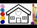 Bolalar uchun uy rasim chizish | Draw a home picture for kids | Нарисуйте картинку домик для детей
