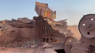 Jaw Crusher WOW Braking A Hard stone in Mining ⛏ project  #construction #viralshorts #subscribe