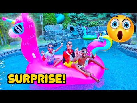 FINALLY SURPRISED OUR KIDS WITH NEW SWIMMING POOL!!