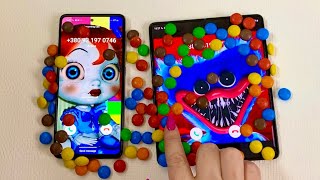 Poppy Playtime M&M’s incoming call Samsung galaxy Z fold 3 & Samsung A 53 screenshot 5