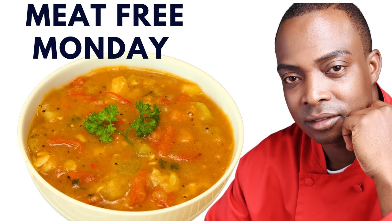 Meat Free Monday leftover soup with spinach Chef Ricardo Cooking