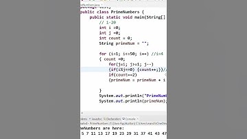 prime numbers in java #coding #java #youtube#shortvideo #shorts